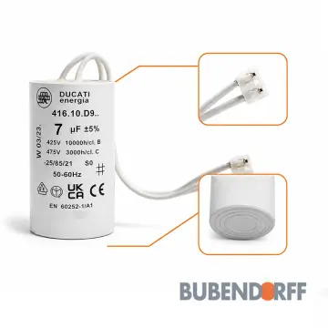 Condensateur permanent 7 UF moteur de volet Bubendorff fil avec légendes version 2