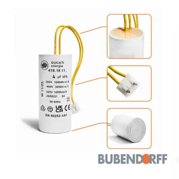 Condensateur permanent 4 UF moteur de volet Bubendorff fil légendes