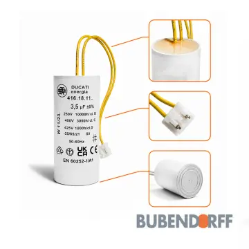 Condensateur permanent 3 5 UF moteur de volet Bubendorff fil Légendes