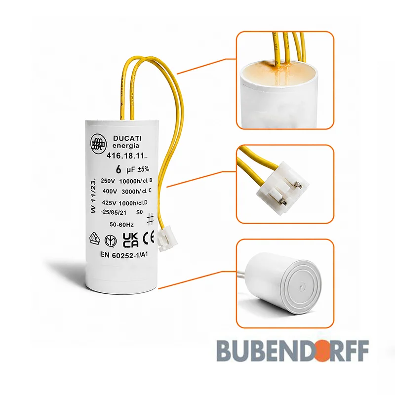 Condensateur permanent 6 UF moteur de volet Bubendorff fil légendes