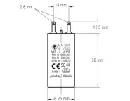Condensateur 4uf cotes dimensions qi5v